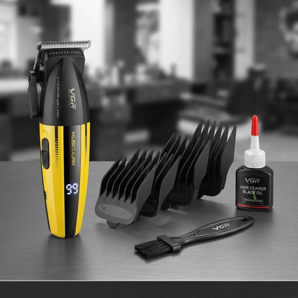 HAIR CLIPPER VGR C/PANTALLA DIGITAL Y PEINES GUIAS-CT