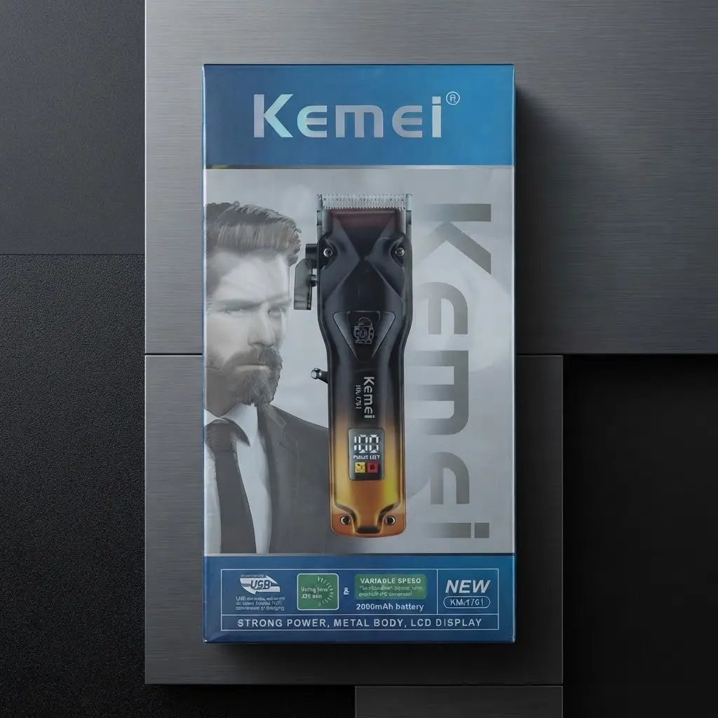 TRIMMER PROFESIONAL KEMEI C/BATERIA DE 2.000mAh Y VELOCIDAD VARIABLE -CT