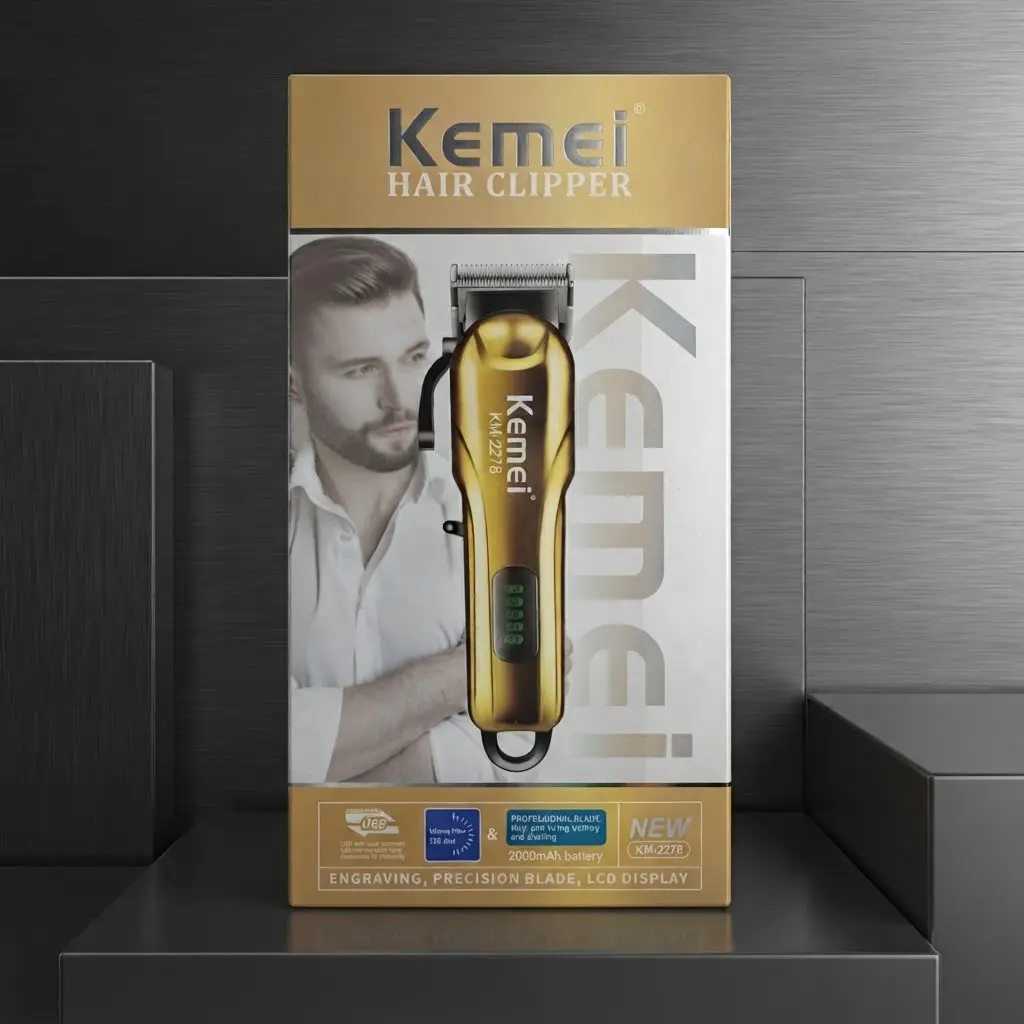 HAIR CLIPPER KEMEI C/BATERIA DE 2.000mAh Y PANTALLA LCD-CT