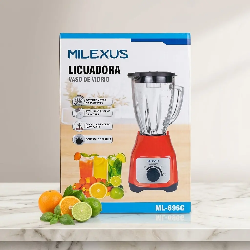 LICUADORA MILEXUS 550W C/JARRA DE VIDRIO-NC