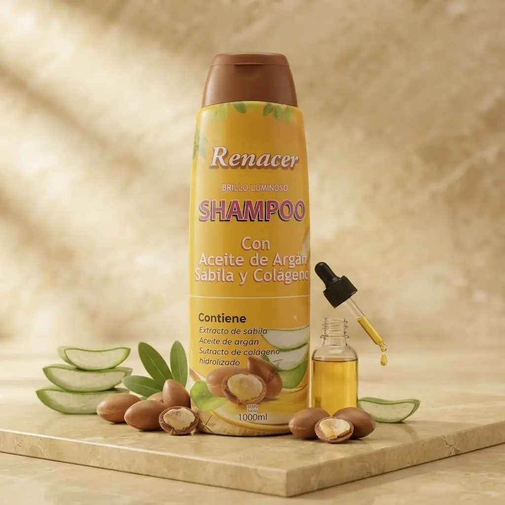 SH. ACEITE DE ARGAN, SABILA Y COLAGENO RENACER MARRON X1000ML-NC ***