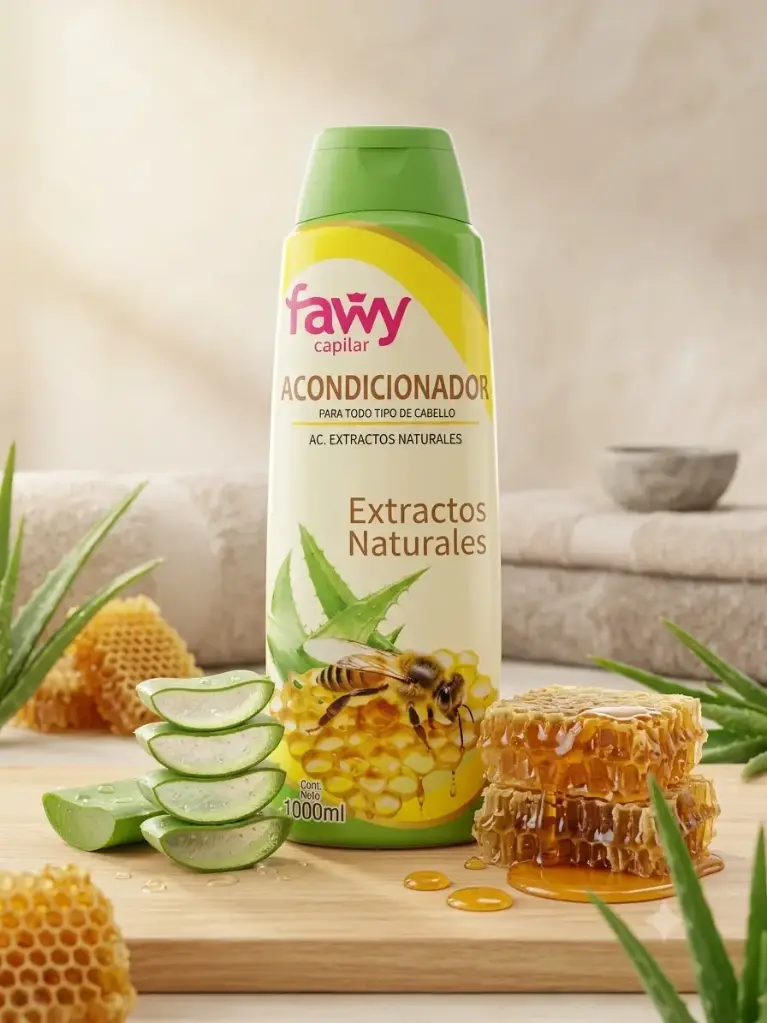 AC. EXTRACTOS NATURALES SABILA Y MIEL FAWY VERDE X1000ML-NC ***