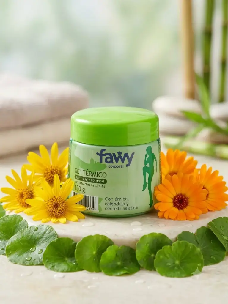 GEL TERMICO VERDE C/ARNICA, CALENDULA Y CENTELLA ASIATICA FAWY X130G-NC ***