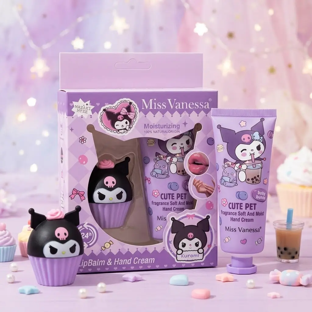 BALSAMO LABIAL C/CREMA P/MANOS DISEÑO DE KUROMI-CT