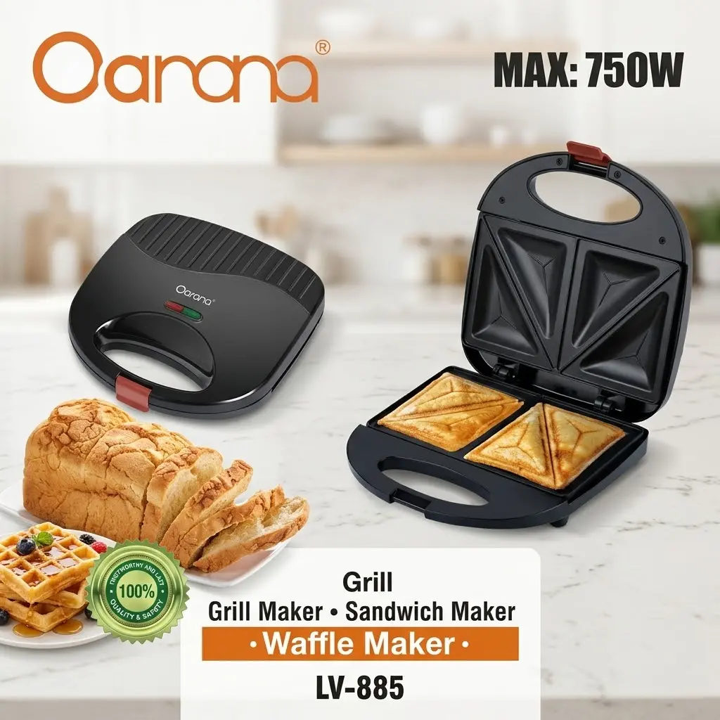 SANDWICHERA Y WAFLERA 3 EN 1 (750W)-CT