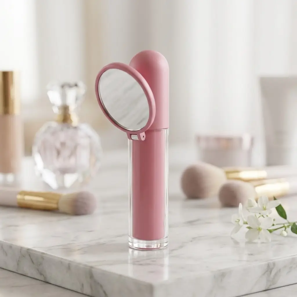 BRILLO LABIAL PORTATIL C/ESPEJO INTEGRADO DESPLEGABLE-CT