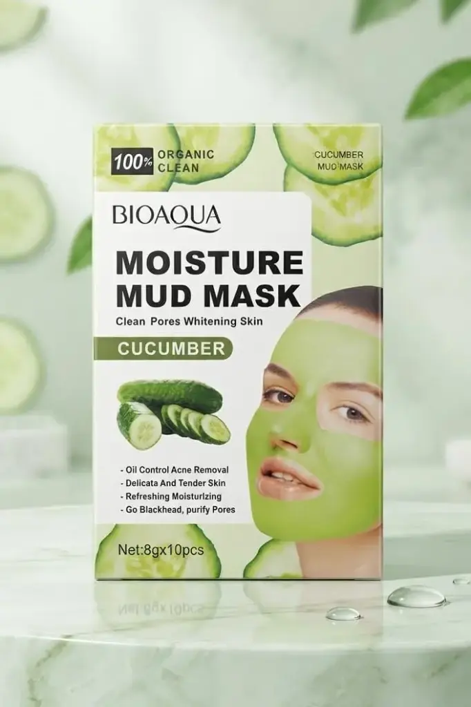 MASCARILLA FACIAL DE ARCILLA/BARRO HIDRATANTE Y PURIFICANTE C/PEPINO-CT