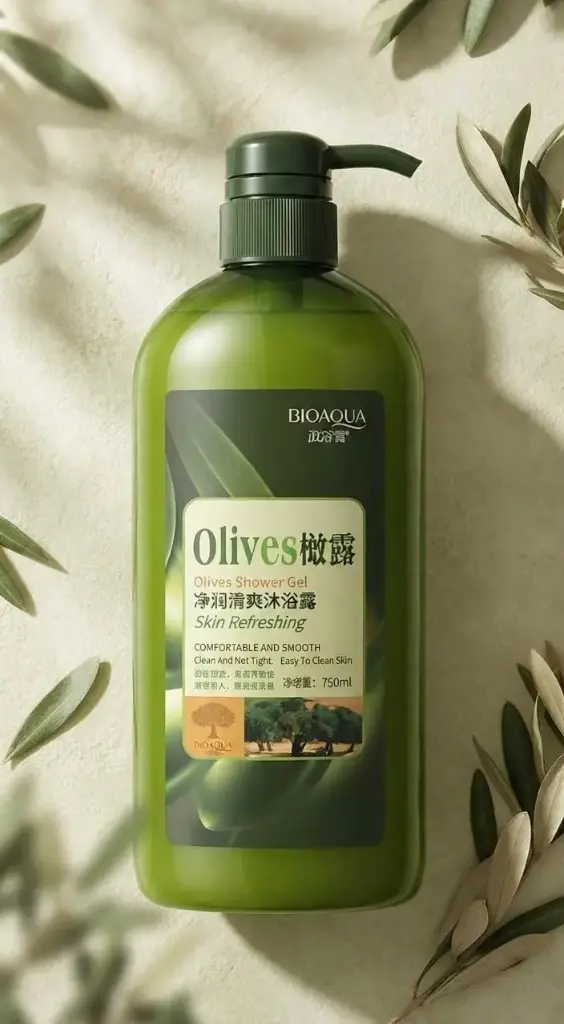 GEL DE BAÑO CORPORAL DE EXTRACTO DE OLIVA-CT