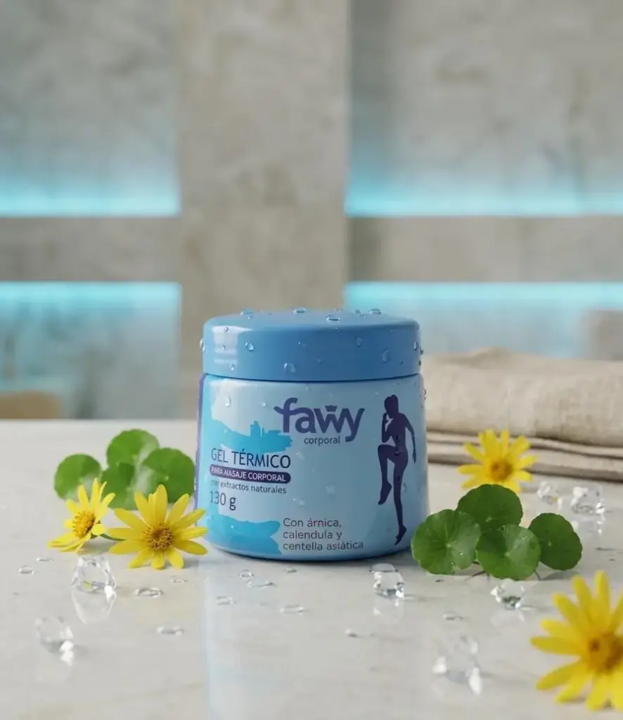 GEL TERMICO AZUL C/ARNICA, CALENDULA Y CENTELLA ASIATICA FAWY X130G-NC ***