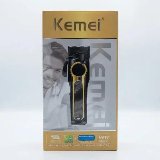 [KM-2352] TRIMMER PROFESIONAL KEMEI C/BATERIA DE 2.500mAh Y CUERPO METALICO-CT