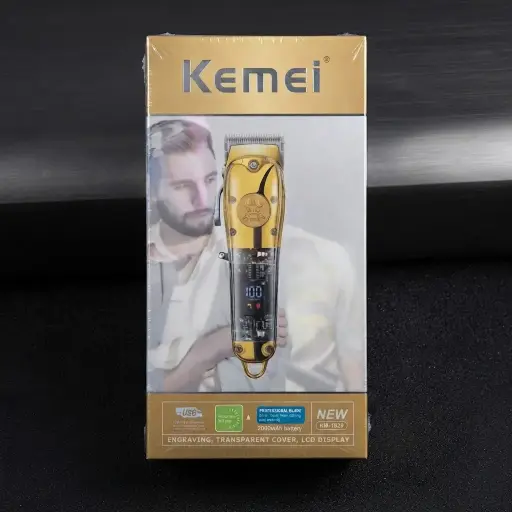 [KM-1829] TRIMMER PROFESIONAL KEMEI C/BATERIA 2.000mAh C/PANTALLA LCD-CT