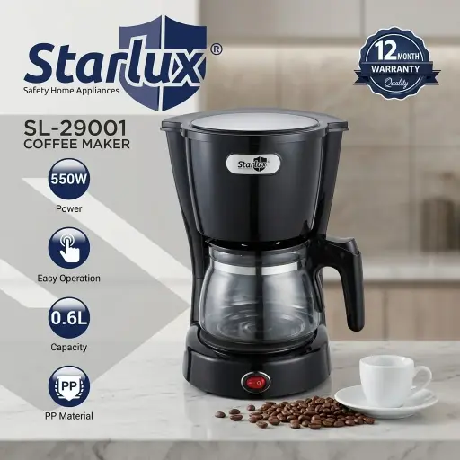 [SL-29001 (CT#7-6/26-854)] CAFETERA ELECTRICA DE GOTEO STARLUX 0.6LTS 550W-CT
