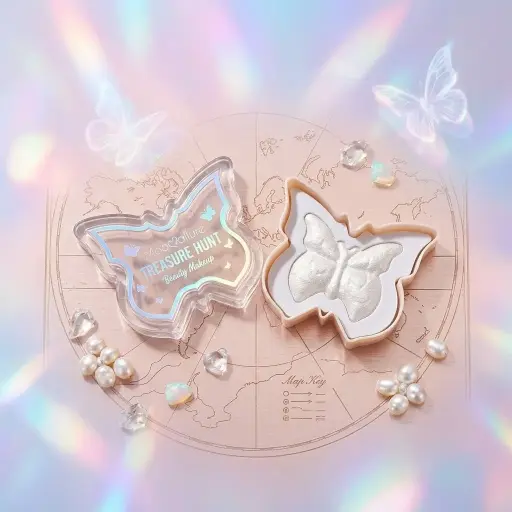 [ES2242 (CT#10-8/26-978)] ILUMINADOR FACIAL COMPACTO C/DISEÑO DE MARIPOSA-CT