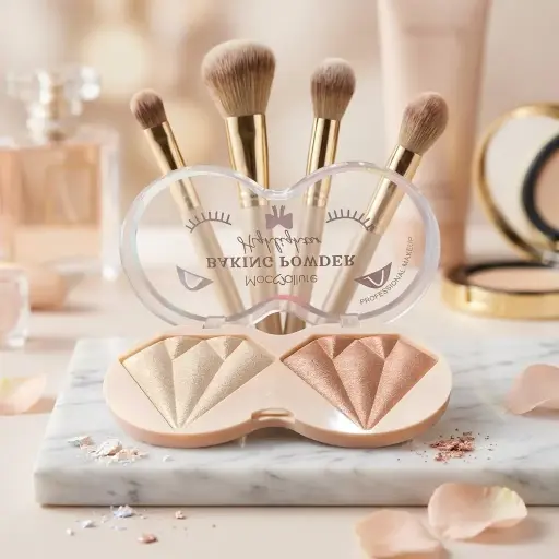 [ES3362-1 (CT#10-8/26-978)] ILUMINADOR FACIAL EN POLVO C/DISEÑO DE DIAMANTES-CT