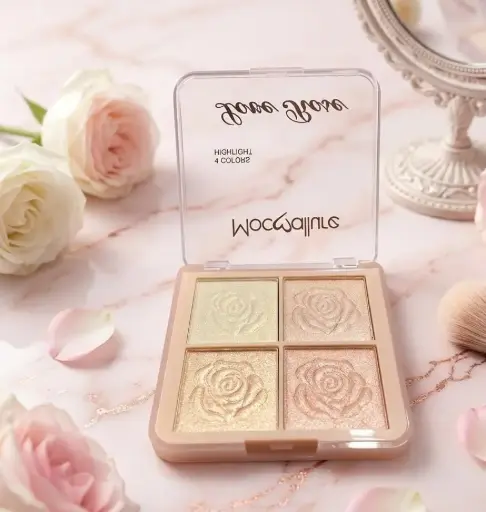 [ES5219 (CT#10-8/26-978)] PALETA DE ILUMINADORES EN POLVO COMPACTO DE 4TONOS-CT
