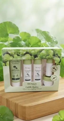 [BQY89984 (CT#10-8/26-978)] SET X5PCS P/CUIDADO FACIAL, CALMANTE E HIDRATANTE C/CENTELLA ASIATICA-CT