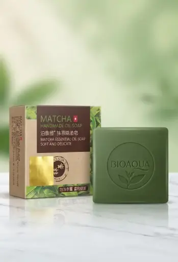 [BQY71235 (CT#10-8/26-978)] JABON DE BAÑO C/ACEITE ESENCIAL Y EXTRACTO DE MATCHA (TE VERDE)-CT